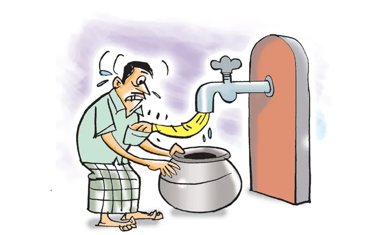 Tax on drinking water in villages 
