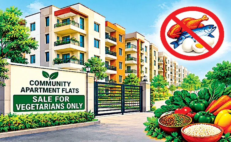 ఫ్లాట్స్‌ సేల్‌ ఫర్‌ వెజ్‌ ఓన్లీ!