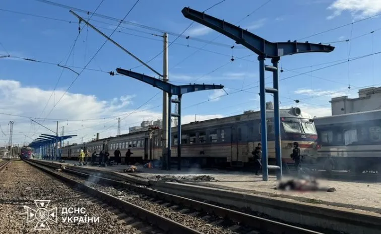 13 Killed As Russian Drone Slams Into Ukraine Train Platform 