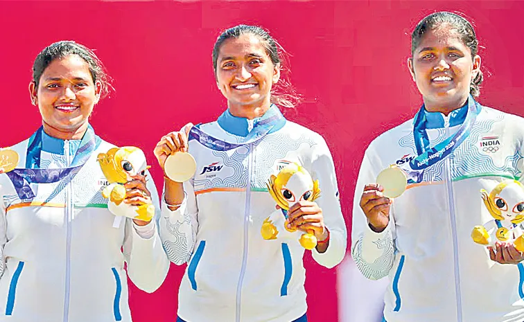 Indian team creates a sensation in womens recurve team category
