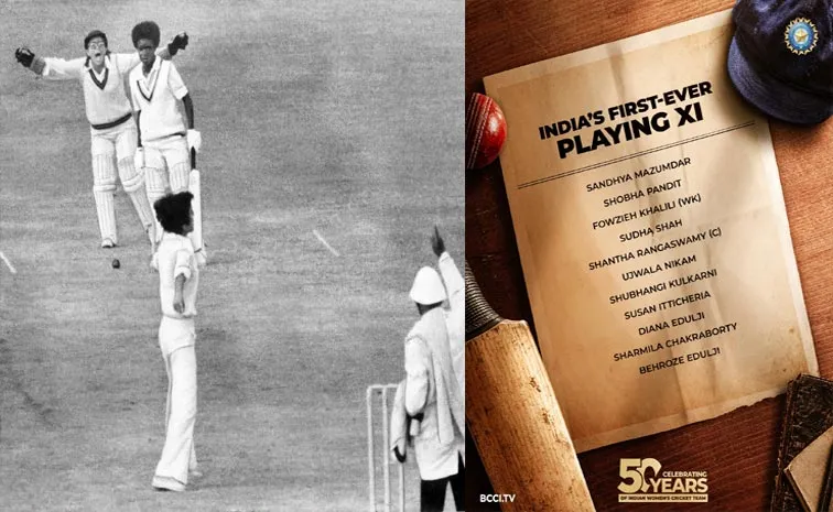 Indian-Women-Cricket-50 Years Completed-BCCI-Share-1st Playing XI-Team1