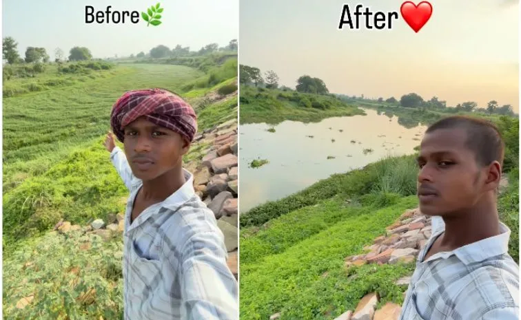  This UP teen stepped into a filthy river and removed 1000 kg waste  