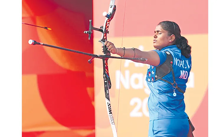 Kumkum Mohd wins gold in women's recurve event at Asian Games 2026 