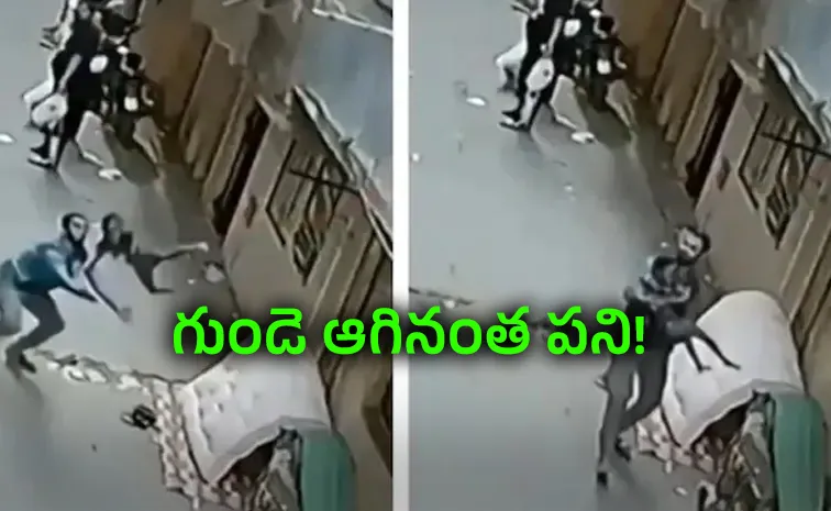 Heart Stopping Moment As Egyptian Man Makes Split Second Catch To Save Boy Falling From Balcony