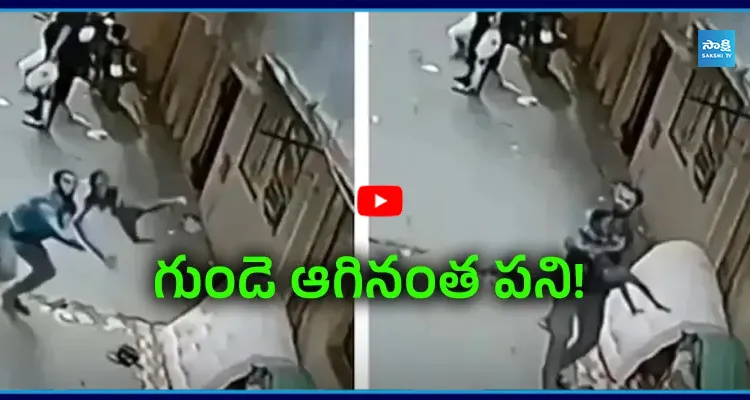 బాల్కనీ నుంచి జారిన చిన్నారి.. చివరి క్షణంలో ఎలా కాపాడాడంటే!