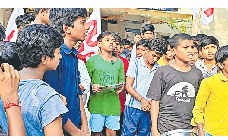 Students concern with empty plates