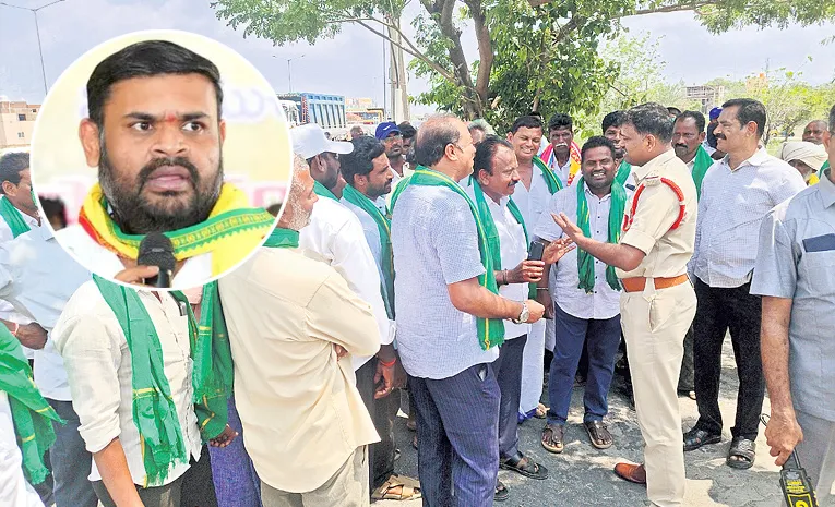 TDP Followers fire On Police At Tirupathi