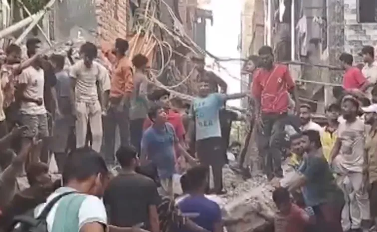 A Month After Hostel Tragedy 5 Storey Building Collapses In Delhi, Many Trapped