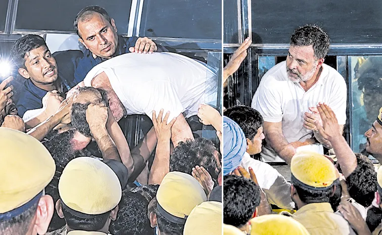 Lok Sabha Leader of Opposition Rahul Gandhi was detained by Delhi Police