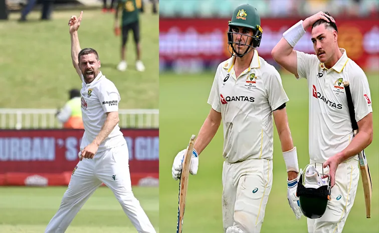 Bad Light Stops Play-AUS Lose-6 Wickets-Vs SA-1st Test-Day-1-Stumps