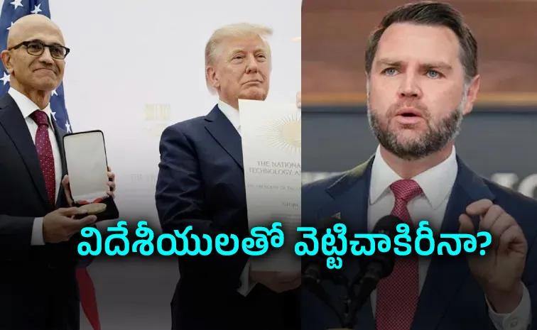 JD Vance Slams H-1B Visa Abuse as Trump Honours Microsoft CEO Satya Nadella