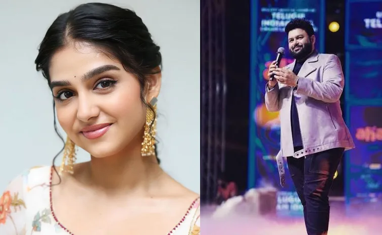 Thaman and Anaswara Rajan Dance at Itllciu Arjuna Song Launch Event in Visakhapatnam