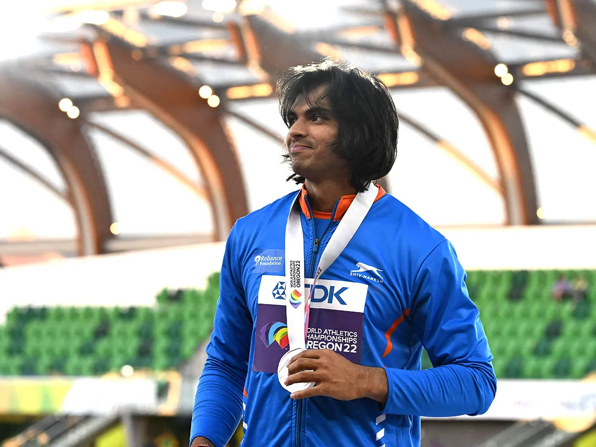 World Athletics Championship 2022: Silver Medalist Neeraj Chopra Pics Goes Viral - Sakshi