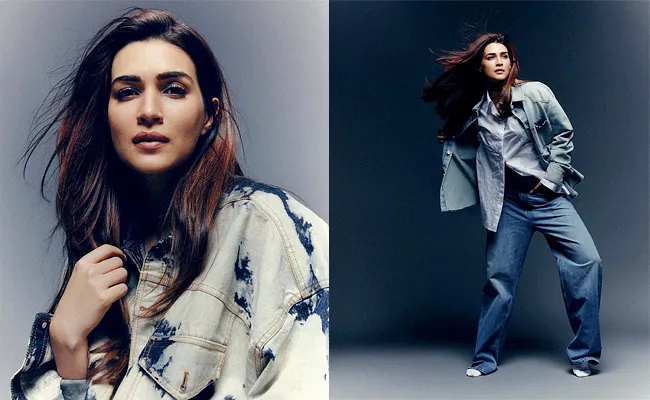 Kriti Sanon Stylish And Trendy Denim Jeans Outfit Photos