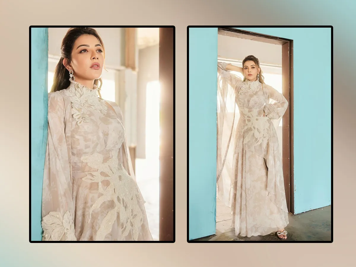Actress Kajal Aggarwal Shares Stunning Photos in White Dress
