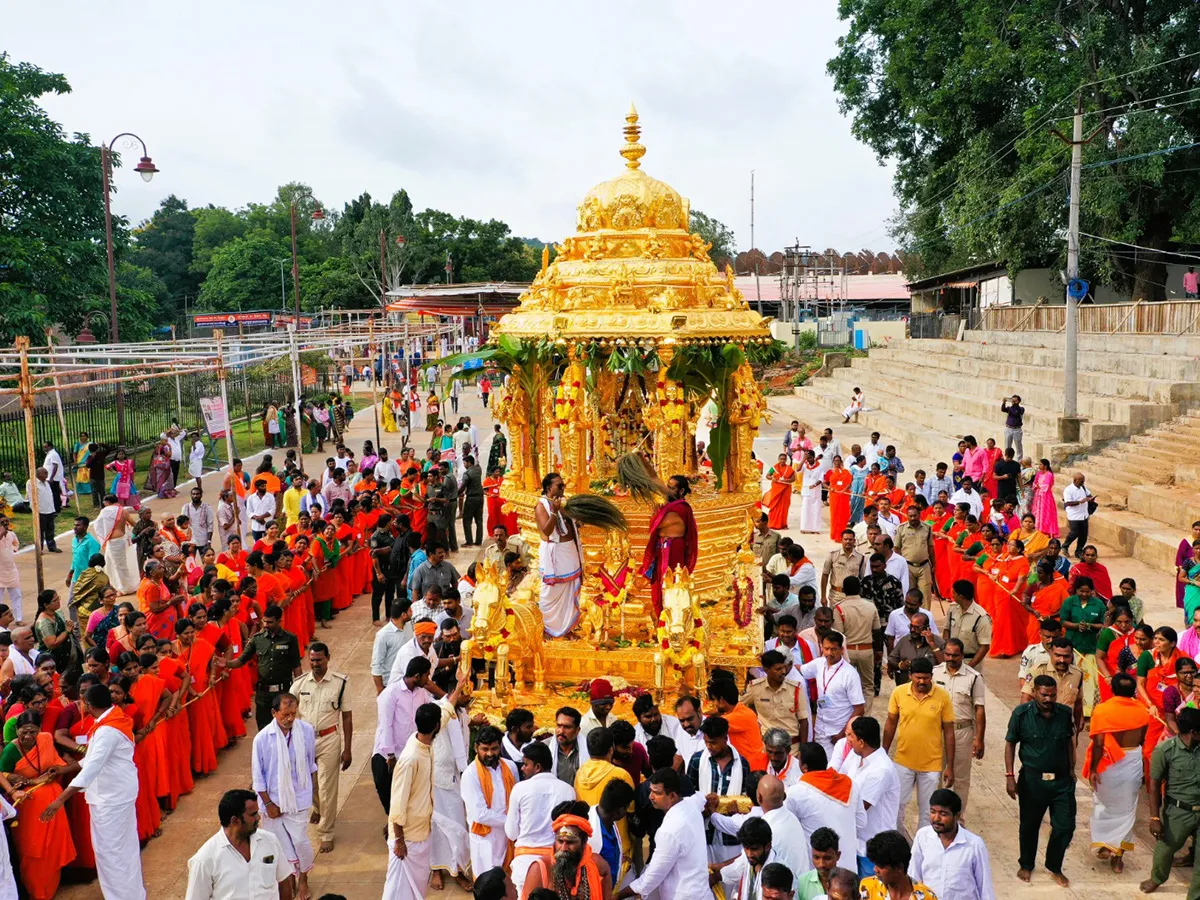 Swarna Rathotsavam For Sri Bhramaramba Mallikarjuna In Srisailam