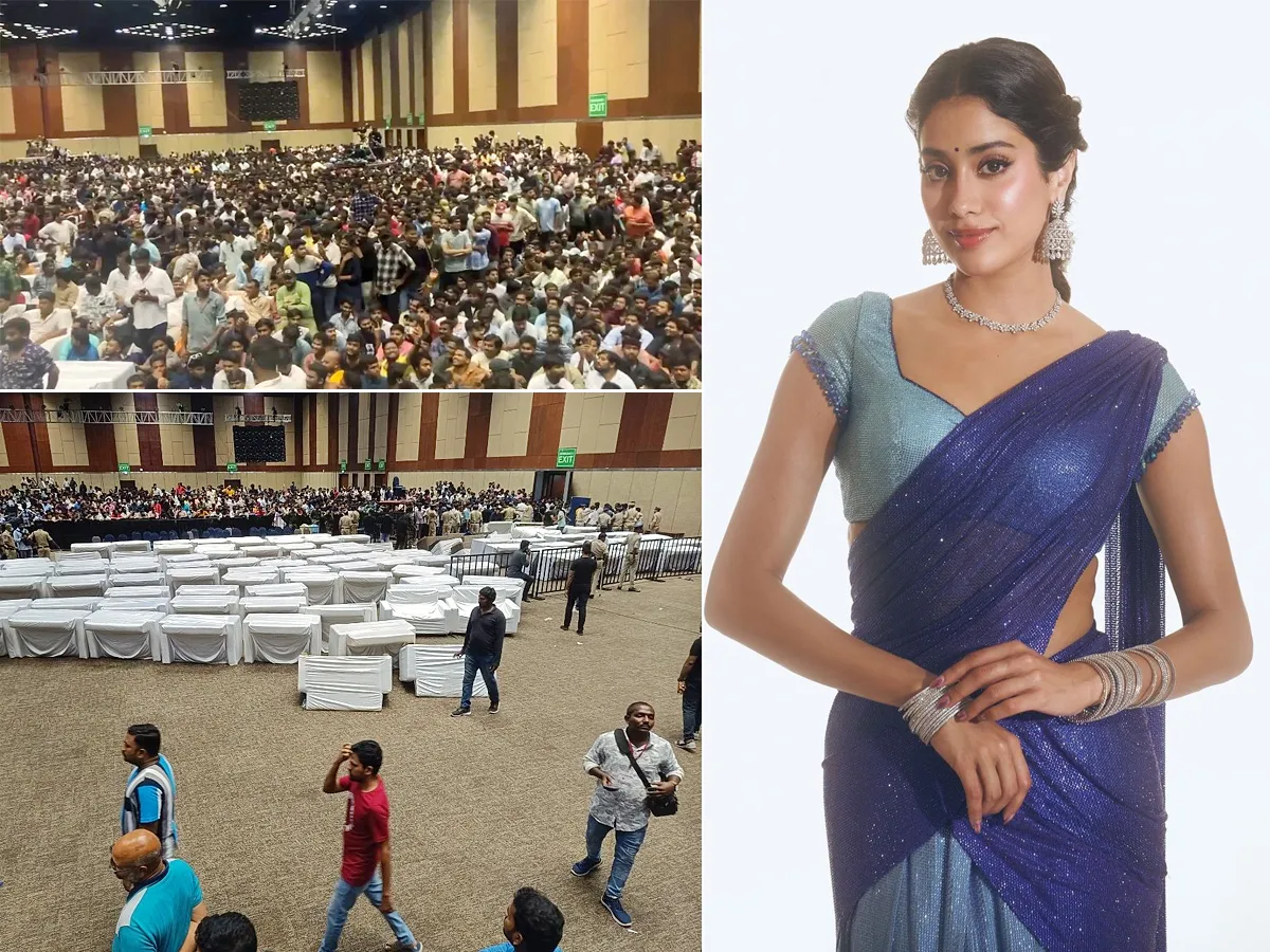 Devara Pre Release Event at janhvi kapoor photos