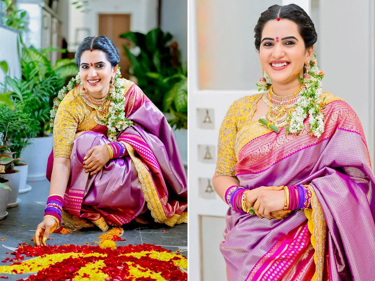 Anchor Sravanthi Chokarapu perform Pooja Photos