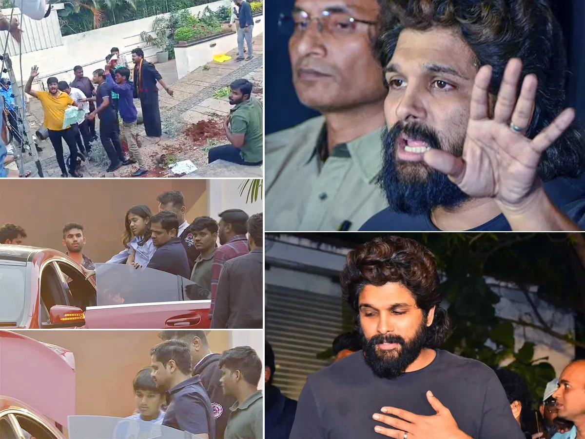 Protesters Storm Allu Arjun Hyderabad House For Pushpa 2 photos goes viral