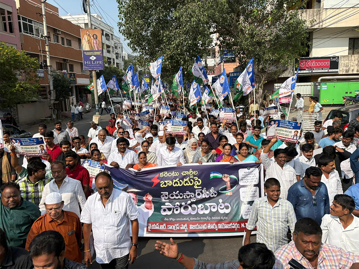 YSRCP Porubata On Electricity Charges Hike Photos
