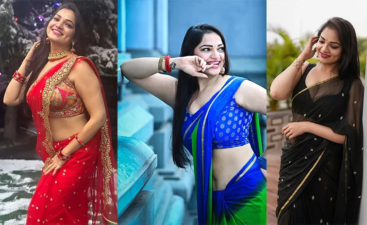 Bigg Boss Beauty Ashwini Saree Pics Goes Viral