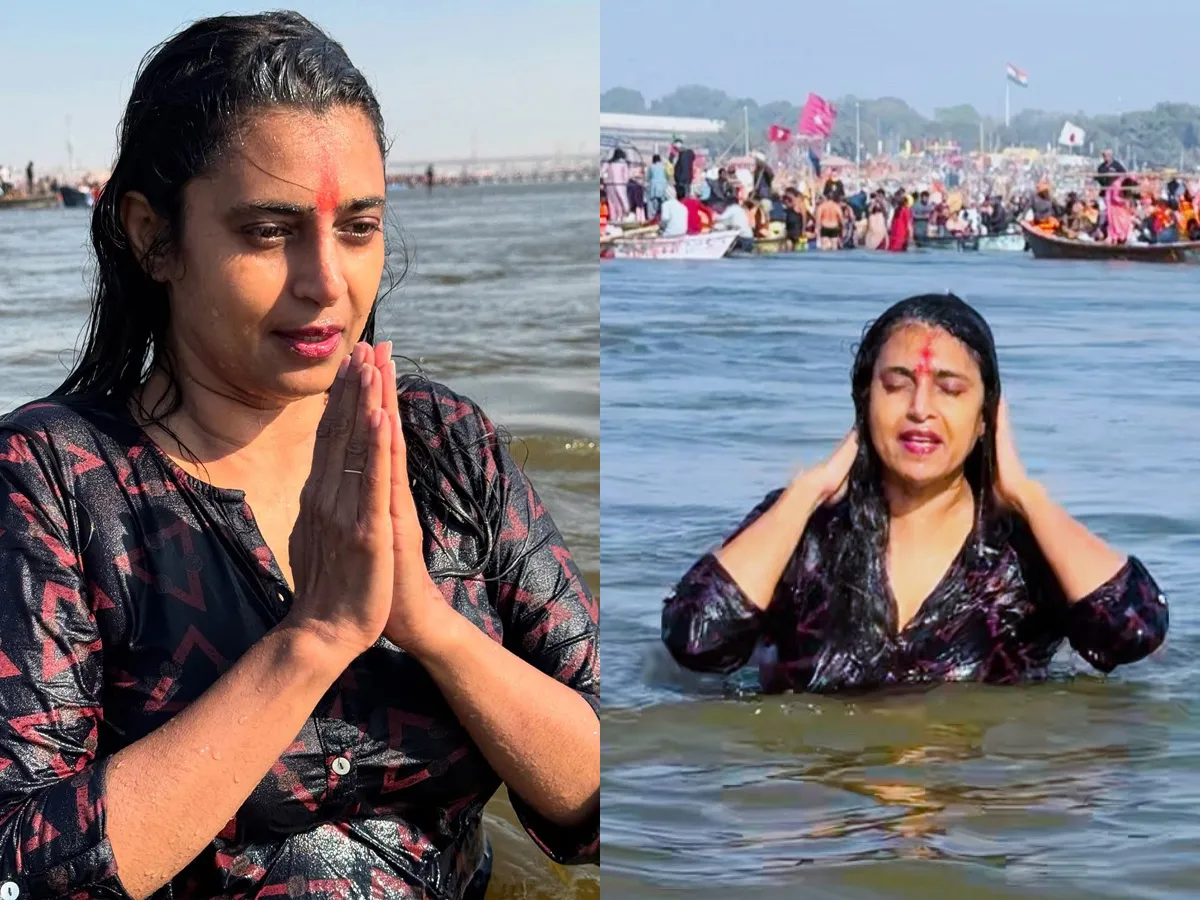 Serial actress Kasturi At Maha Kumbh Mela Photos
