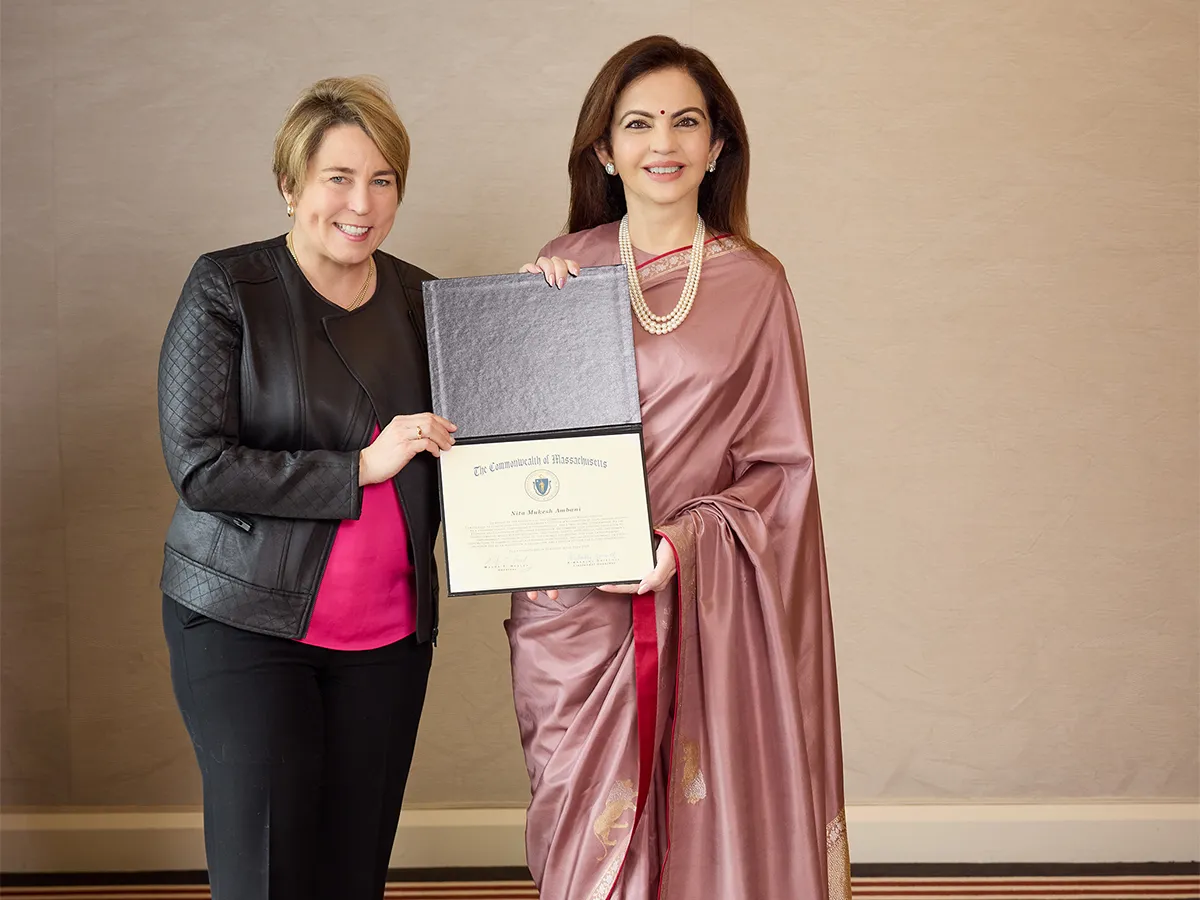 Nita Ambani Honoured With Massachusetts Governor's Citation for Her Philanthropic Work And Photos