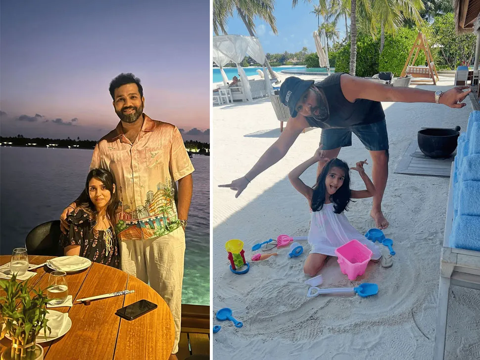 Rohit Sharma Enjoying Vacation In Maldives With His Family Photos7