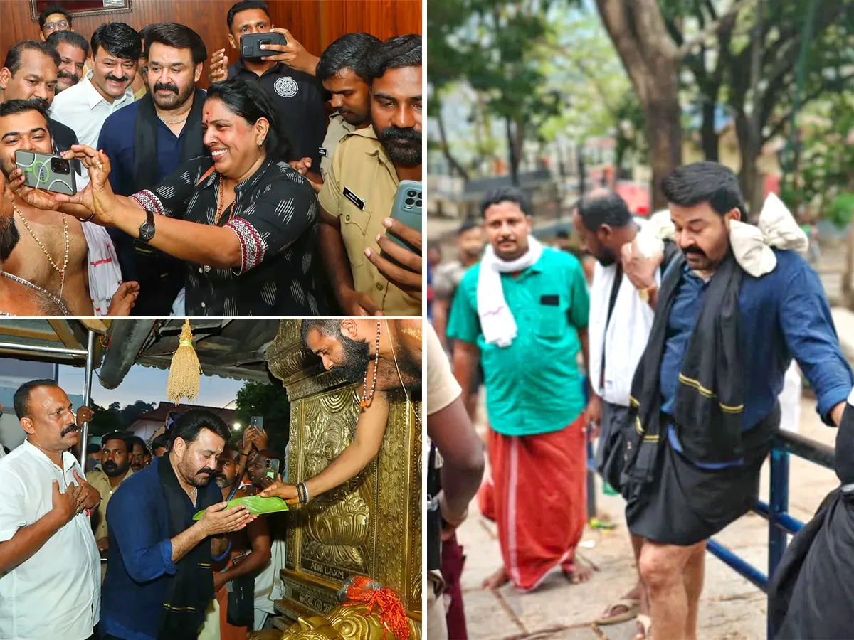 Mohanlal visits Sabarimala Temple photos goes viral2