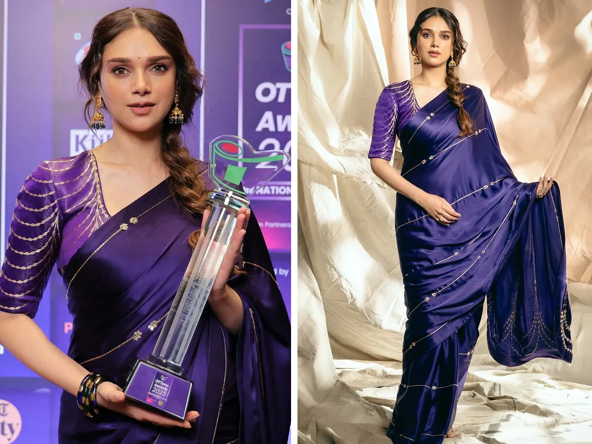 Aditiraohydari wearing a gulkhera saree 7