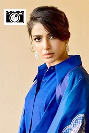 Actress Samantha Stunning looks In Royal blue dress Photos1