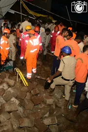 Wall collapse at simhachalam temple incident photos2