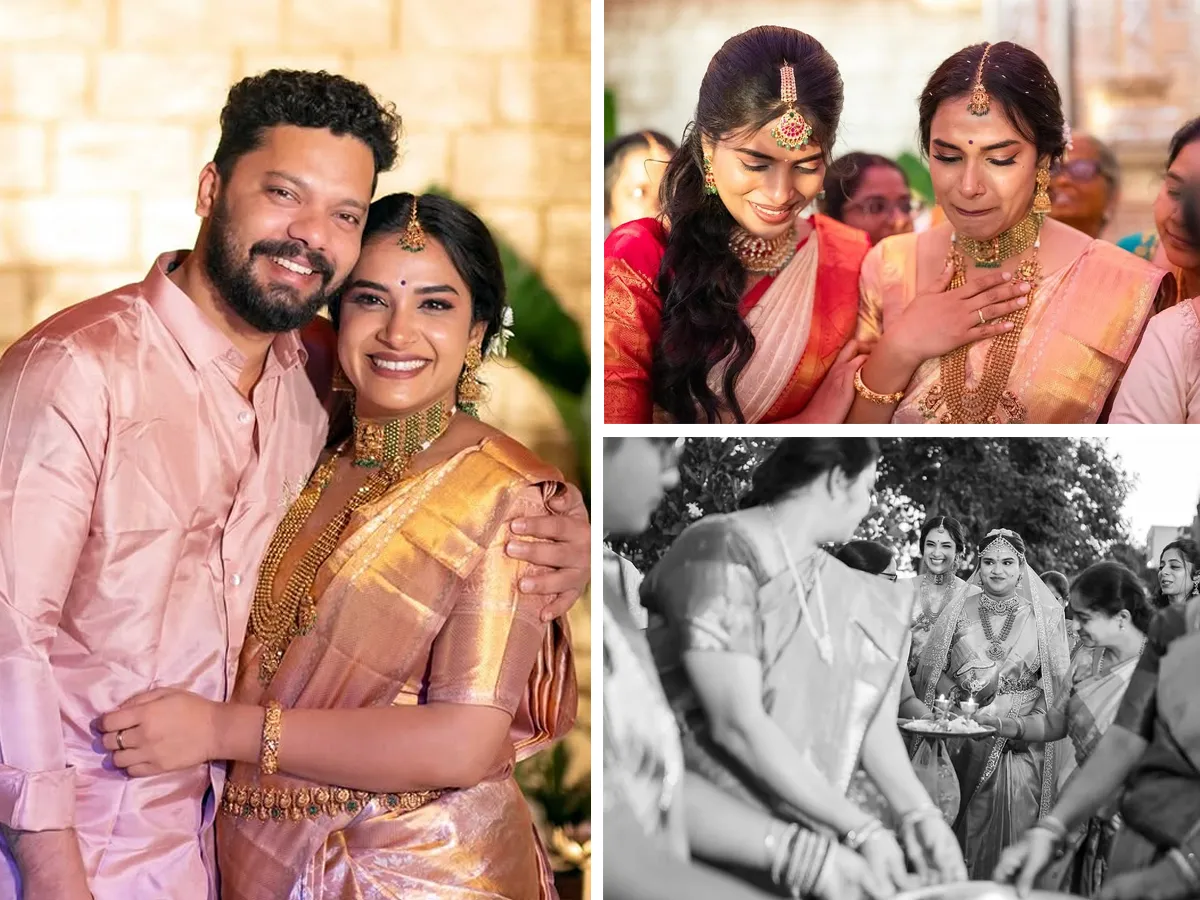 చెల్లి పెళ్లిలో నటి హరితేజ (ఫోటోలు)