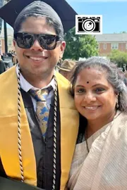 MLC Kavitha attends son Aditya's graduation ceremony in the US Photos6
