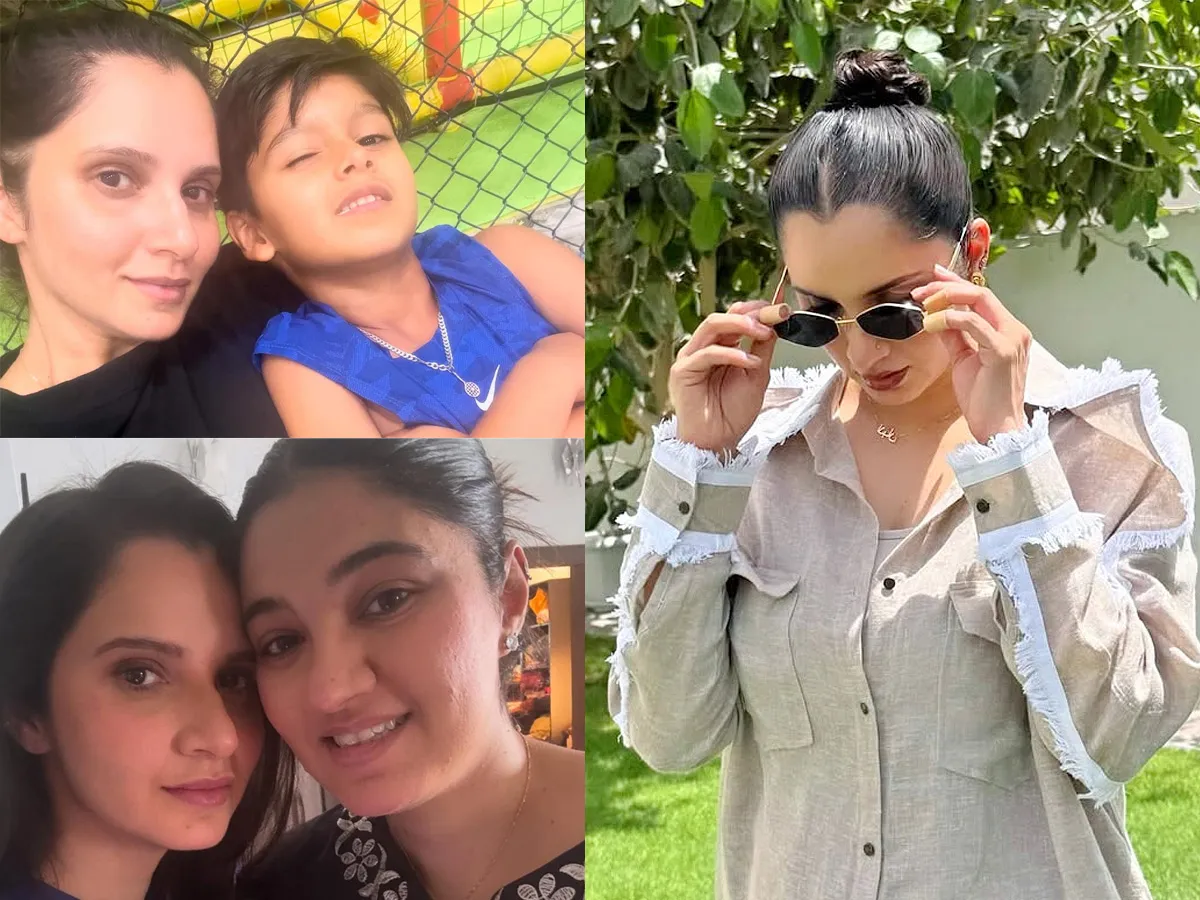 కొడుకు, చెల్లెలితో సానియా మీర్జా క్యూట్‌ మూమెంట్స్‌ (ఫొటోలు)