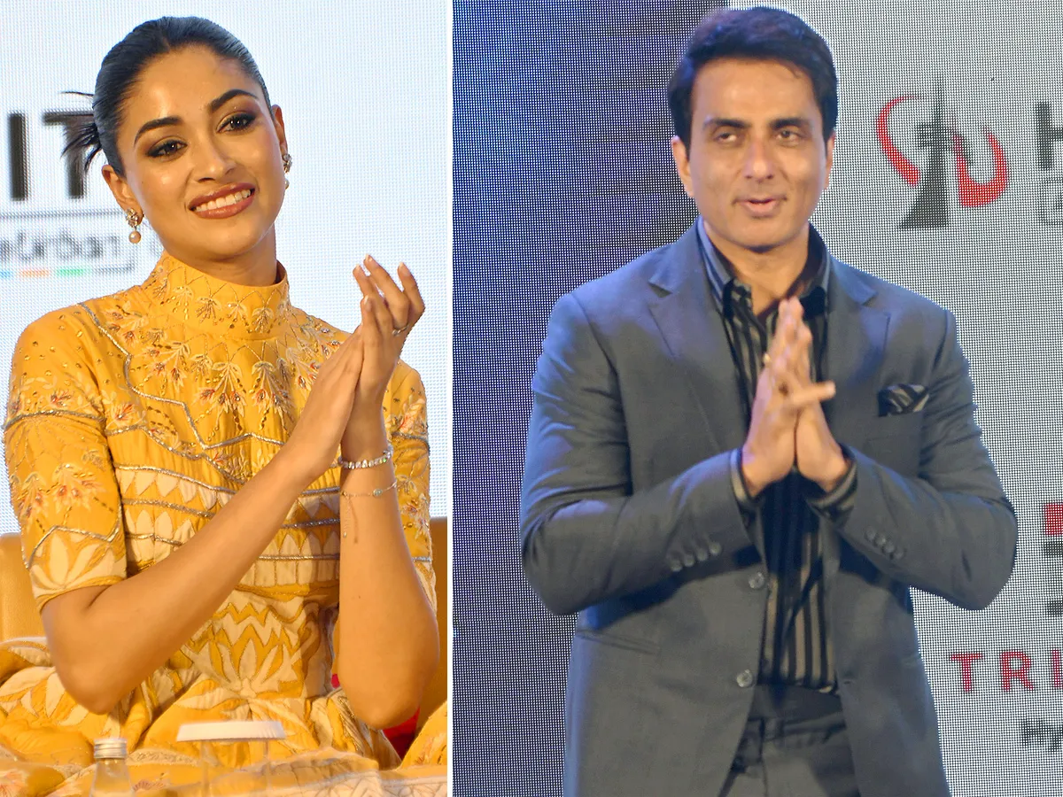 మిస్‌ వరల్డ్‌ పోటీల విలేకరుల సమావేశంలో నందినీ గుప్తా,సోనూసూద్ (ఫొటోలు)