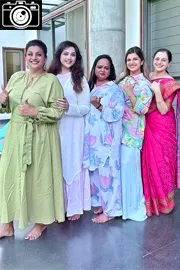 Tollywood Actress Roja And Meena 90s Queens Party Viral Photos5