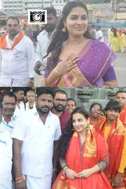 Actress Divi And Bollywood Actress Vidya Balan Visits Tirumala Temple Photos2