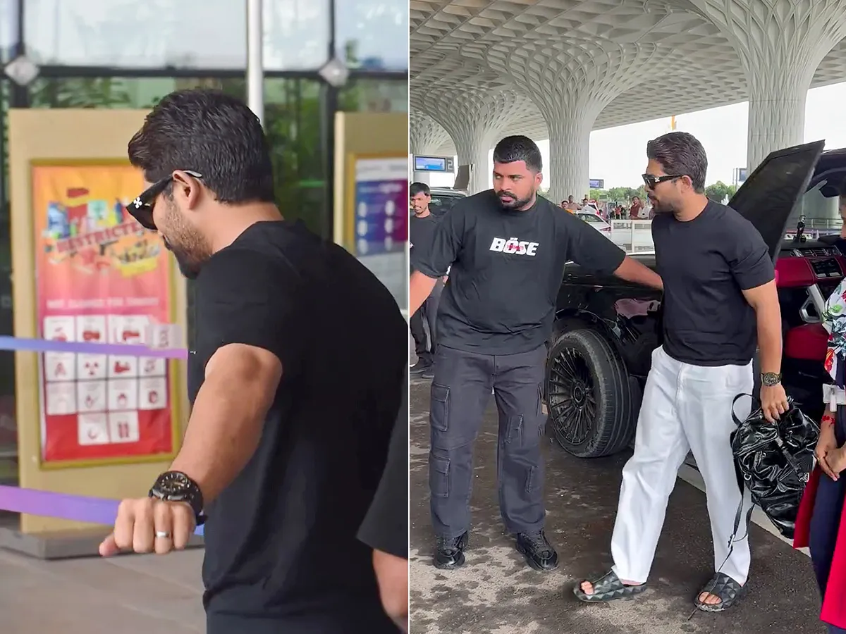 'అట్లీ' సినిమా కోసం ముంబై బయల్దేరిన అల్లు అర్జున్‌ (ఫోటోలు)