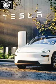 Tesla Model Y Vehicle inauguration of India first Tesla showroom in Mumbai 10
