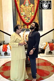 Ram Charan At Brahmanandam House Photos1
