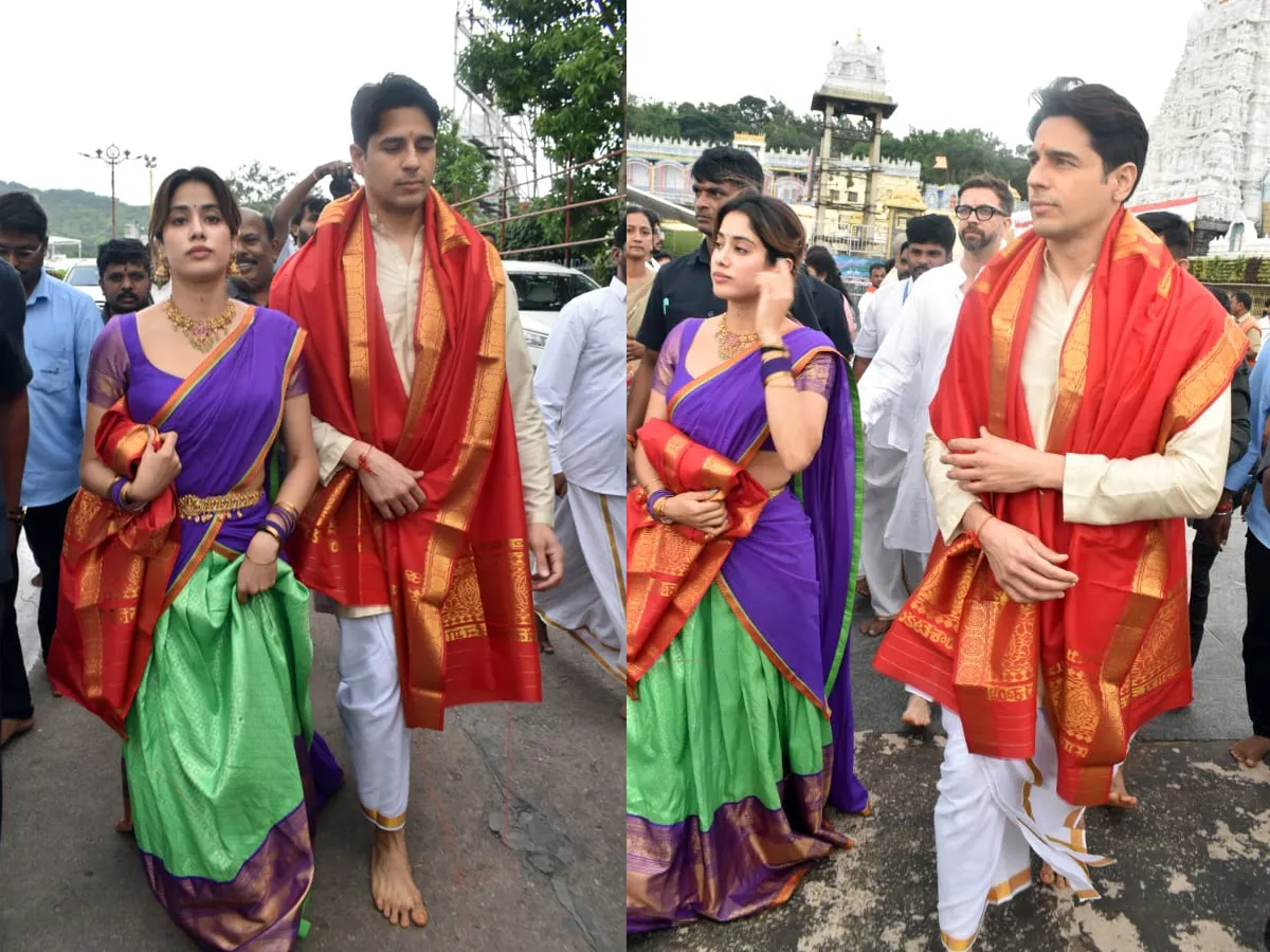 తిరుమల శ్రీవారి సేవలో జాన్వీ కపూర్, సిద్ధార్థ్ కపూర్.. ఫోటోలు