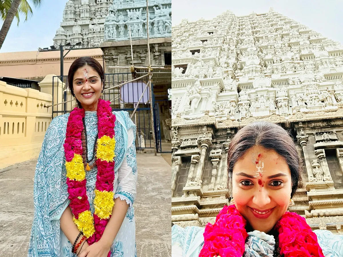 నాలుగు గంటల గిరి ప్రదక్షిణ.. అరుణాచలంలో యాంకర్‌ శ్రీముఖి (ఫోటోలు)