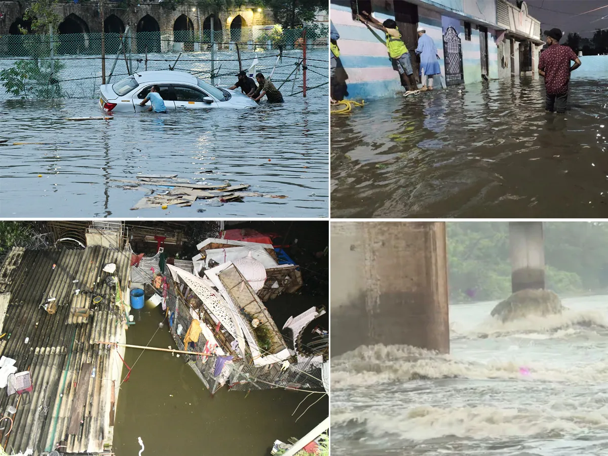 హైదరాబాద్‌ను ముంచెత్తిన మూసీ.. జల దిగ్బంధంలో మహా నగరం (ఫొటోలు)