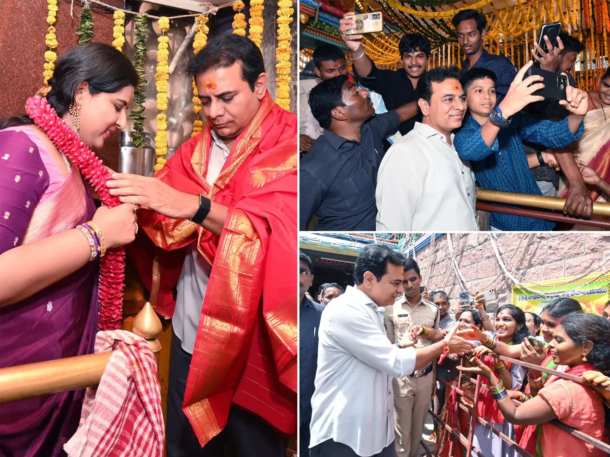 జూబ్లీహిల్స్‌ పెద్దమ్మతల్లిని దర్శించుకున్న కేటీఆర్ దంపతులు (ఫొటోలు)