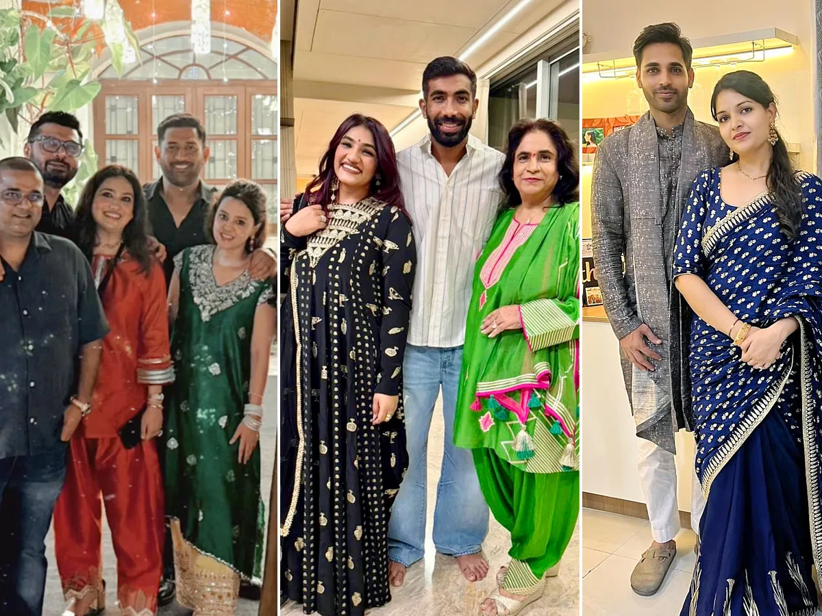 దీపావళి సెలబ్రేషన్స్‌లో టీమిండియా క్రికెట‌ర్లు (ఫోటోలు)