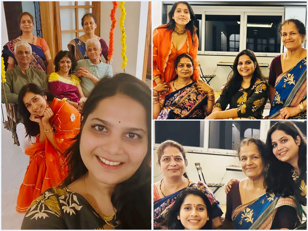 ఫ్యామిలీతో యాంకర్ రష్మీ గౌతమ్ దీపావళి వేడుకలు (ఫొటోలు)