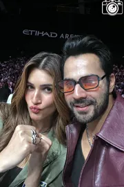Bollywood hero and heroine Varun Dhawan and Kriti Sanon went together to watch UFC in dubai2