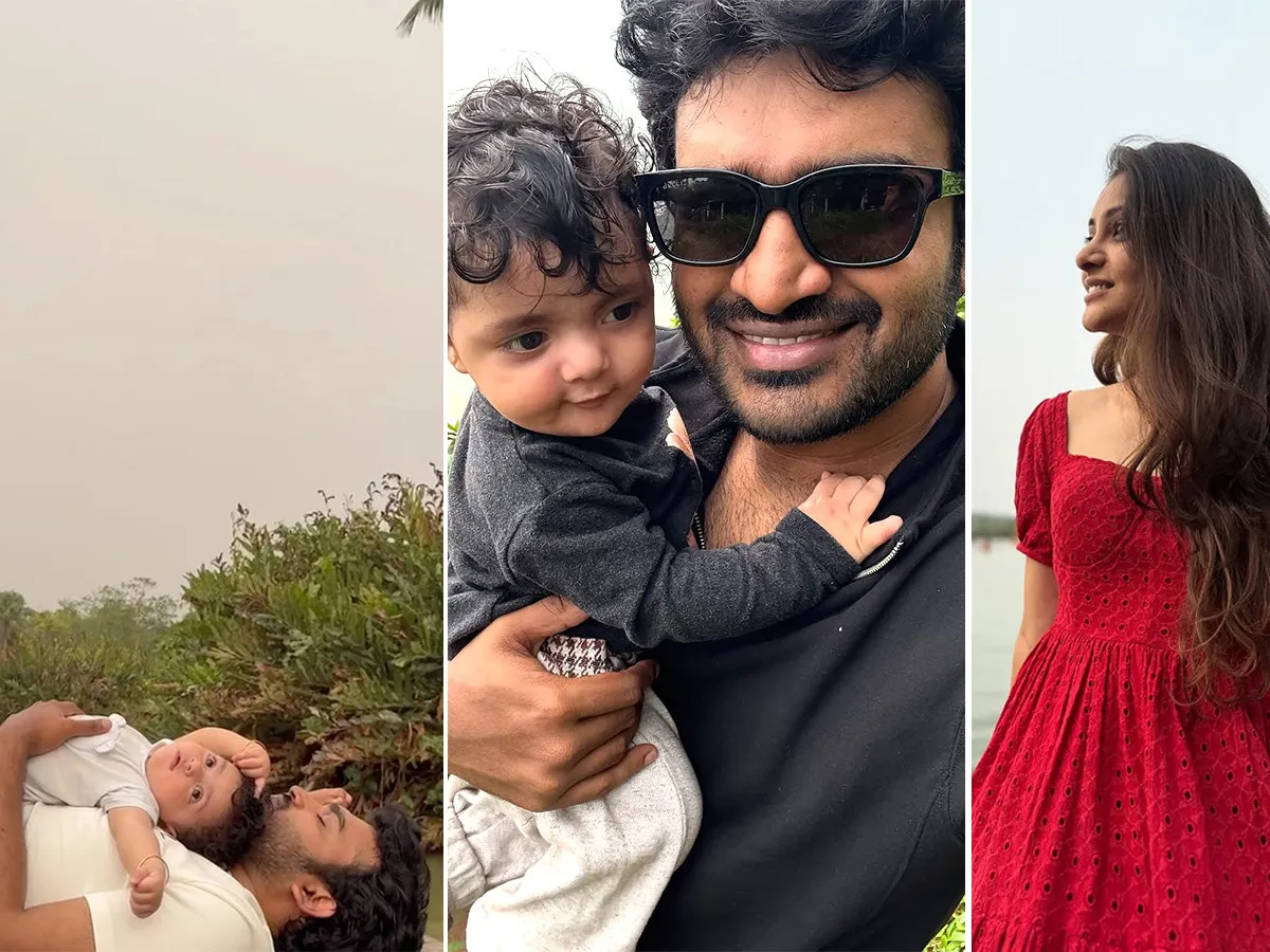 కుమారుడు, సతీమణితో 'కిరణ్‌ అబ్బవరం' టూర్‌ (ఫోటోలు)