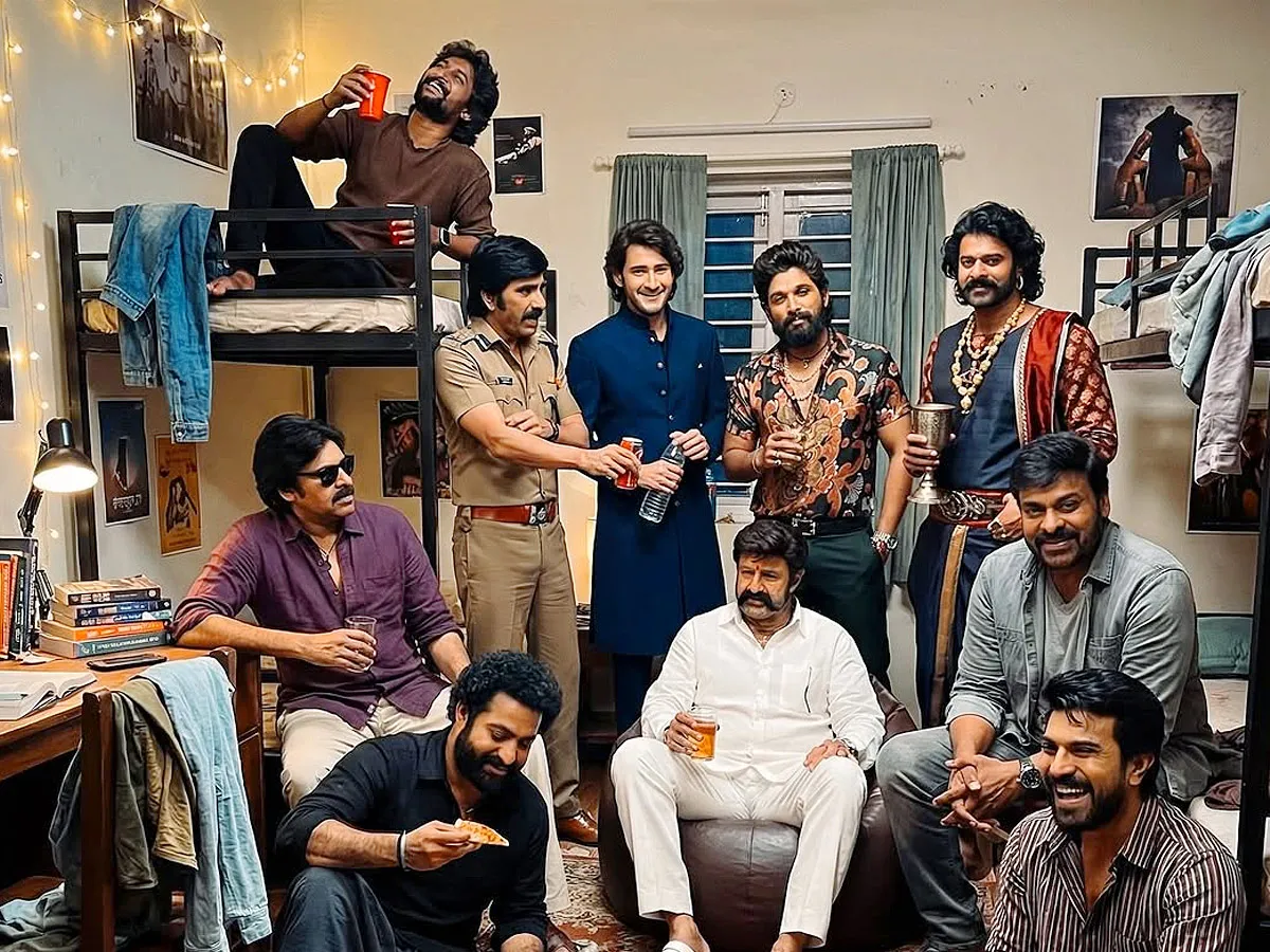 తెలుగు స్టార్ హీరో కలిసి పార్టీ చేసుకుంటే? (ఫొటోలు)